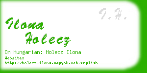 ilona holecz business card